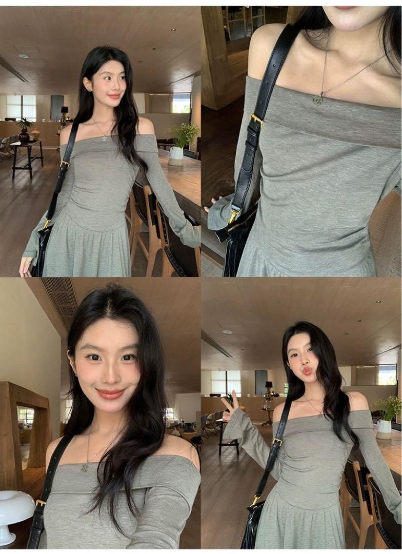 ワンショルダーミニドレス 韓国風春夏セクシーAラインショート高見え