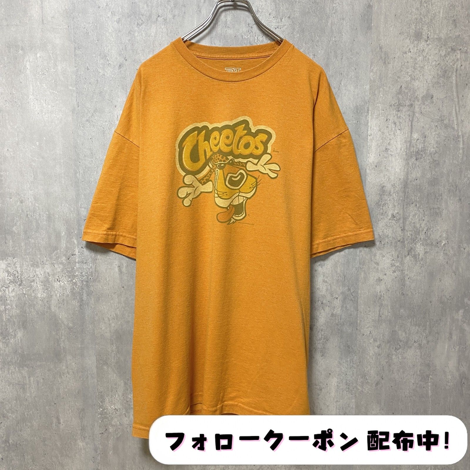 古着 used Cheetos チートス 半袖プリントTシャツ オレンジ レトロ 