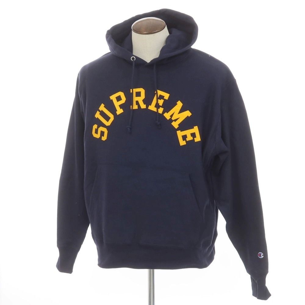 シュプリーム Supreme 春夏 Champion Hooded Sweatshirt コットンポリエステル パーカー ネイビー サイズXL JPN メンズ
