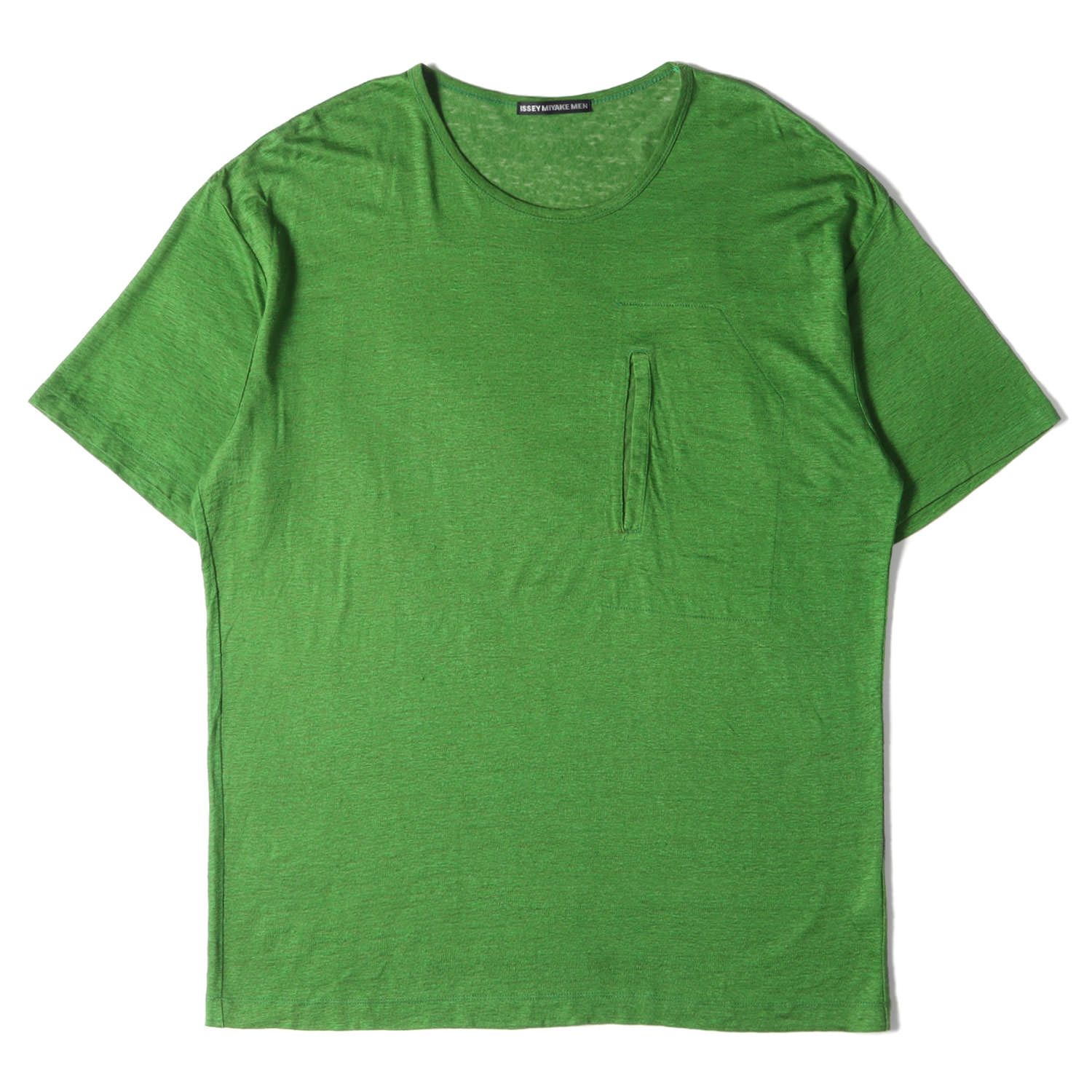 イッセイミヤケ グリーン Tシャツ （HOMME PLISSE】テクニカル