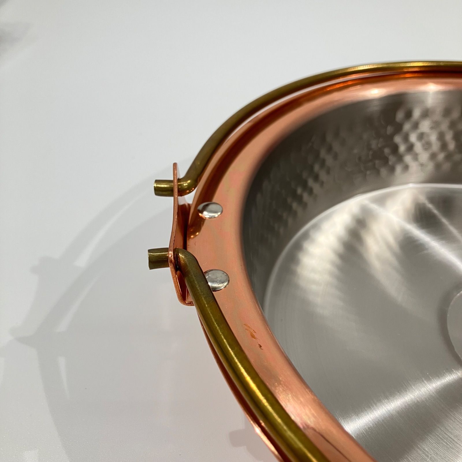 銅製 すきやき鍋 ツル付き COPPER100 HOME WARE 新光金属 【送料無料
