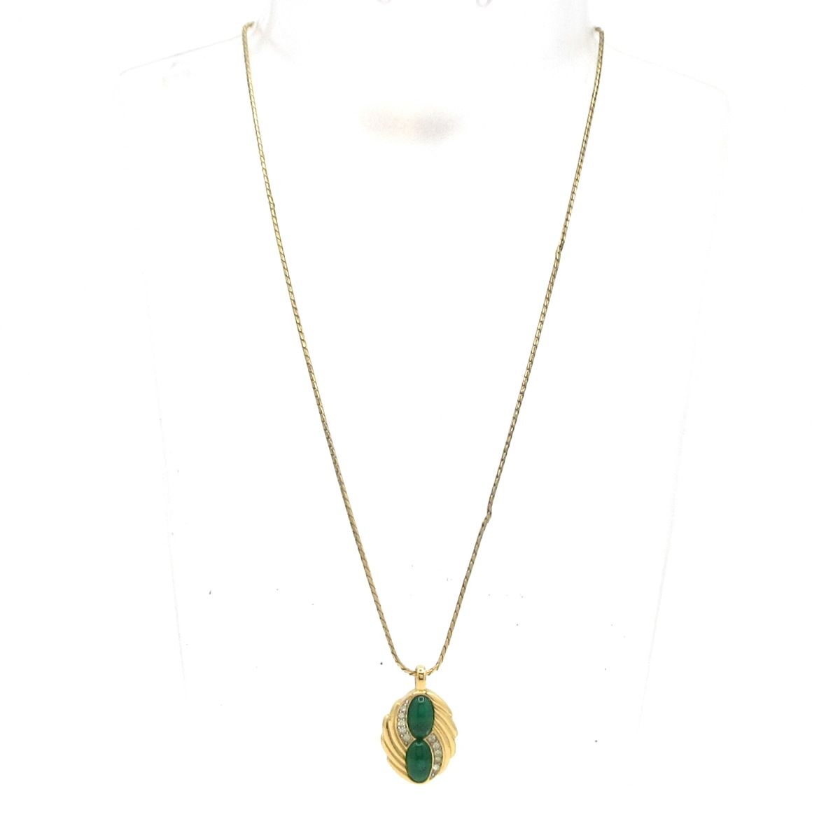 GIVENCHY ジバンシー ネックレス - ゴールド×グリーン