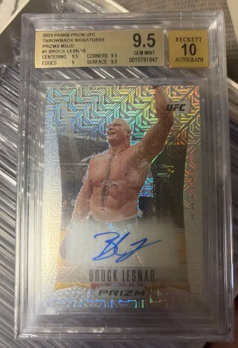 ブロック レスナー UFC カード Prizm Mojo オート bsg 9.5|10