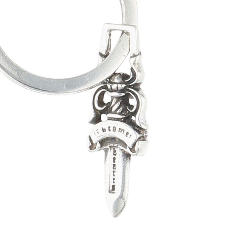 CHROME HEARTS キーリング OTC ROLLER クロムハーツ OTC ROLLER レザーストラップ付シルバーキーリング
