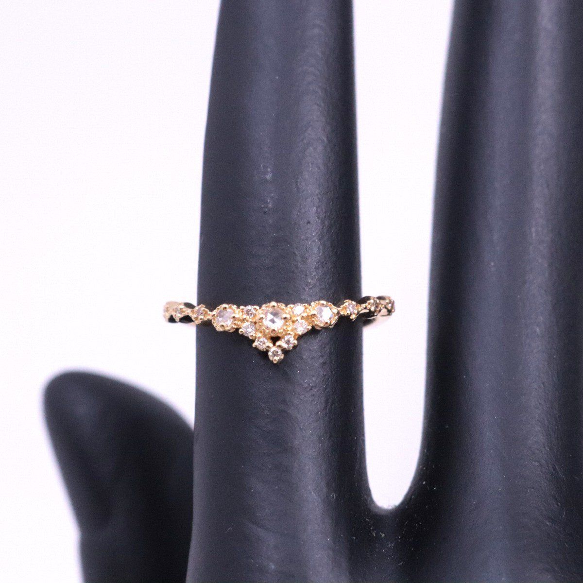 agete 限定品 K18YG ダイヤ リング 約1.6g シルバー／K18ダイヤモンドリング｜リング｜アガット 公式