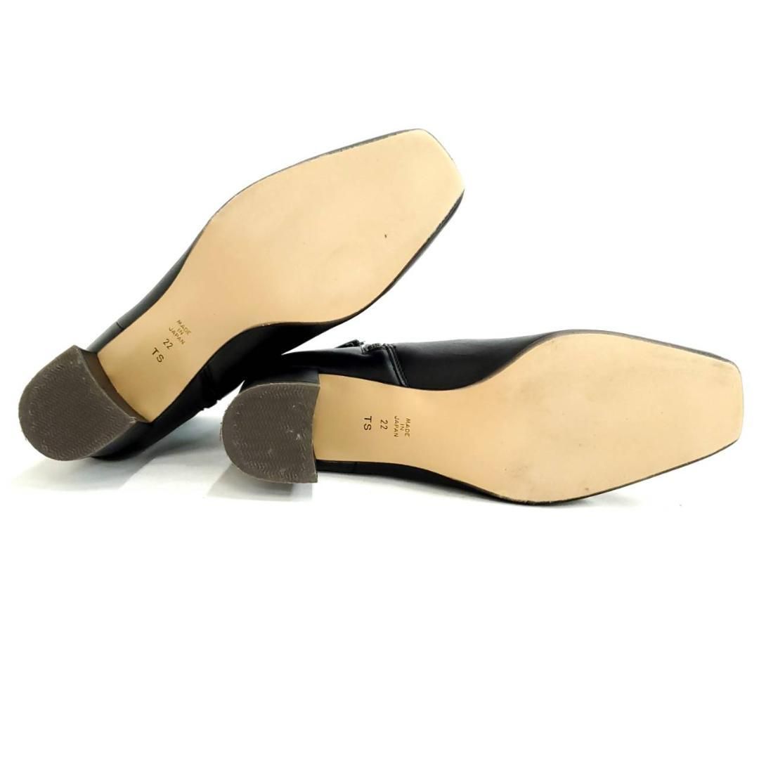 ダイアナ 美品 ショートブーツ スクエアトゥ サイドジップ