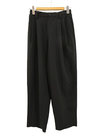 美品 ISSEY MIYAKE 90s 2タック ワイドスラックス 本人期 黒 美品】ISSEY MIYAKE 2タック ワイド スラックス 90s 本人期