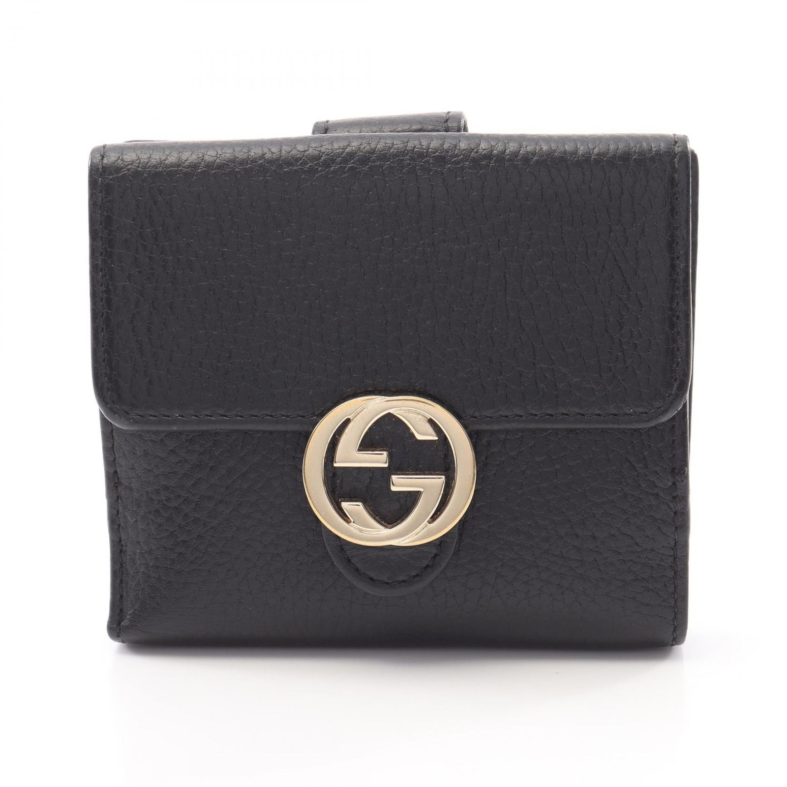 グッチ GUCCI 二つ折り財布 インターロッキングG 615525 ブラック