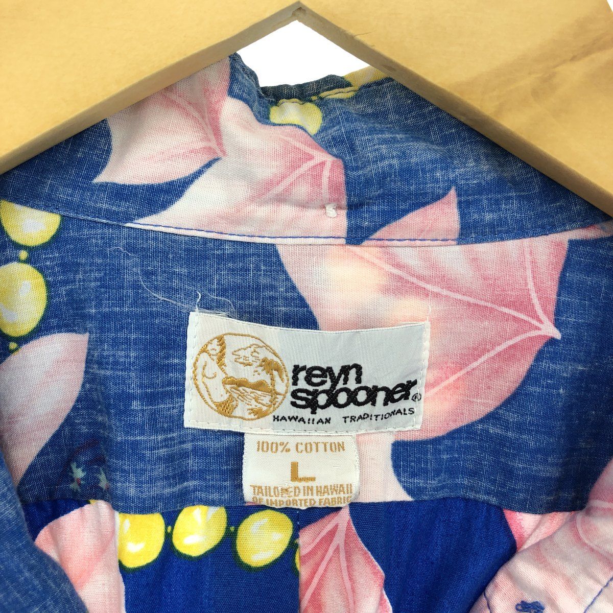 古着 80年代 レインスプーナー REYNSPOONER 金タグ ヌードタグ 総柄