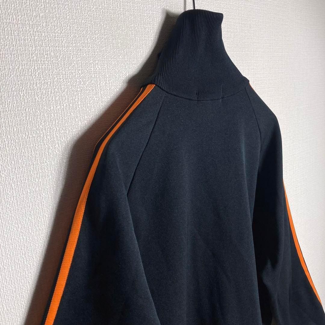 アディダス ジャージ トラックジャケット デサント 黒 オレンジ 4号