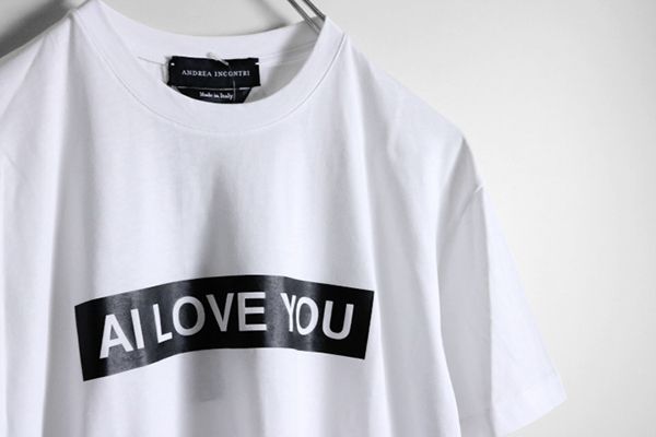 新品】アンドレアインコントリ ◇AI LOVE Tシャツ (Sサイズ) 白