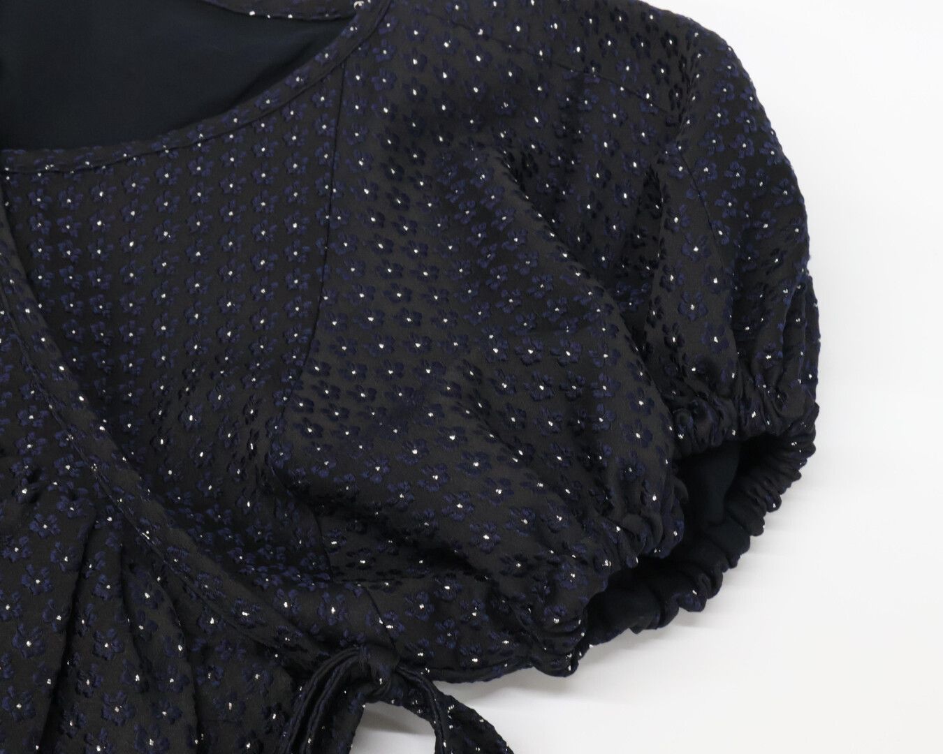 セブンテン ジャガードカシュクールトップス seventen ラメジャガード