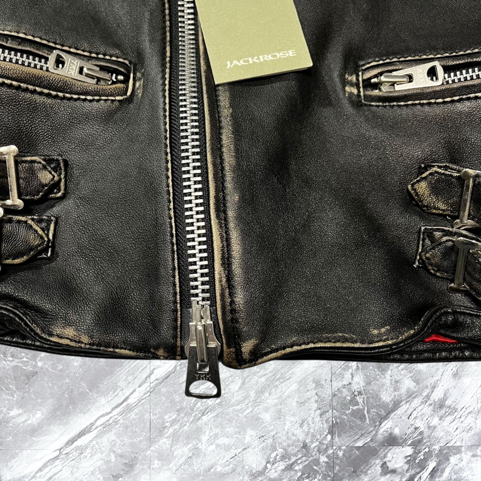 JACKROSE ジャックローズ ダブルライダースジャケット レザー 本革 羊