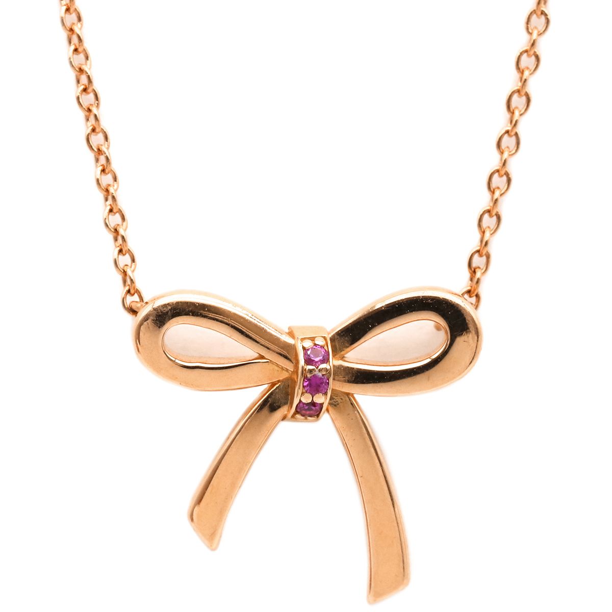 TIFFANY&Co.ティファニーリボンネックレスK18ローズゴールド TIFFANY&Co.ティファニーリボンネックレスK18ローズゴールド