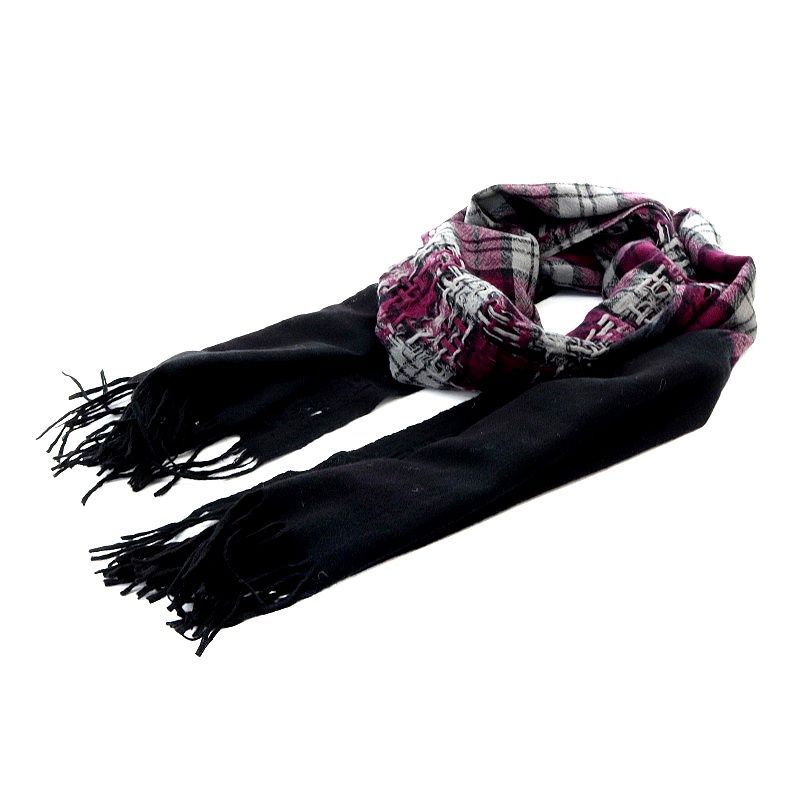 Yohji Yamamoto PourHomme チェックストール付ジャケット Yohji Yamamoto PourHomme チェックストール付ジャケット