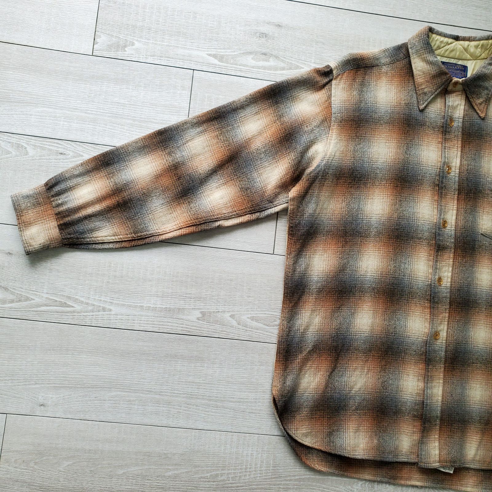 PENDLETONペンドルトン□美品 70s vintage USA製 オンブレ チェック柄 