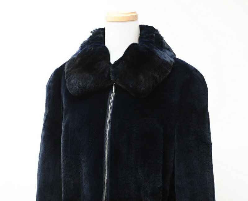 SAGA MINK ファーコート　ミンク × チンチラトリミング　袖ダブル SAGA MINK ファーコート ミンク × チンチラトリミング 袖ダブル
