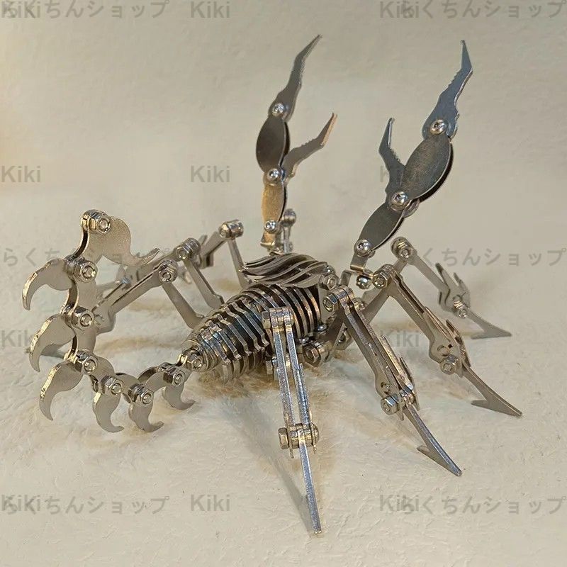 新品未使用ステンレス製 メカニカルサソリ 模造サソリおもちゃモデル 立体組立 手作り昆虫モデル コレクションモデル