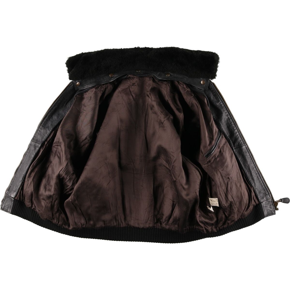 美品 イタリア製 VERA PELLE G-1 フライト レザー ジャケット L 古着 90年代 VERA PELLE G-1タイプ レザーフライトジャケット