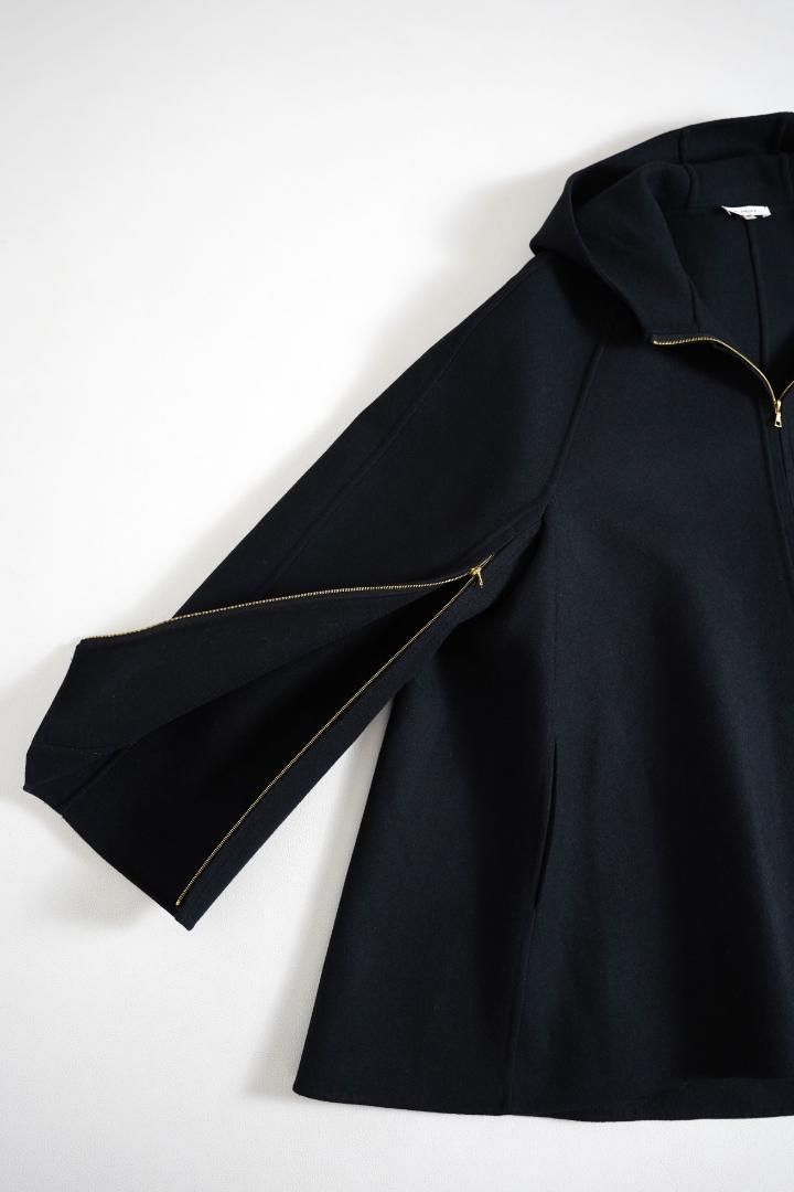 349y*美品 ブラミンク BLAMINK ダブルフェイス フーデッド コート