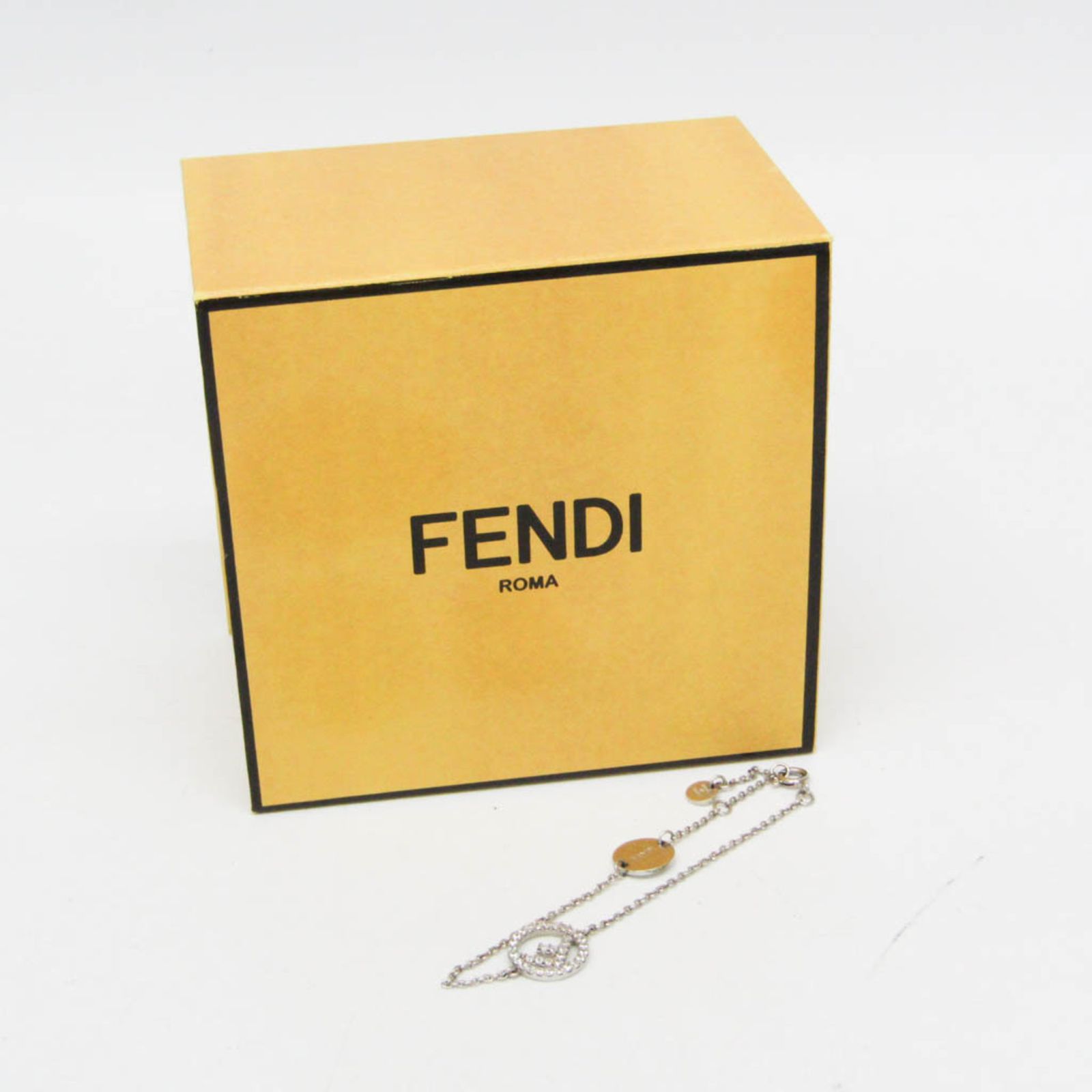 FENDIフェンディ】ロゴ シルバーカラー チェーン ブレスレット