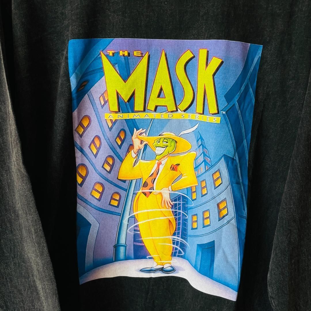 アニメ マスク メンズ 長袖 リプリント トレーナー 新品 L XL ブラック MASK アニメ 映画 Tシャツ 半袖 春 夏 メンズ 新品 XL 2XL マスクT