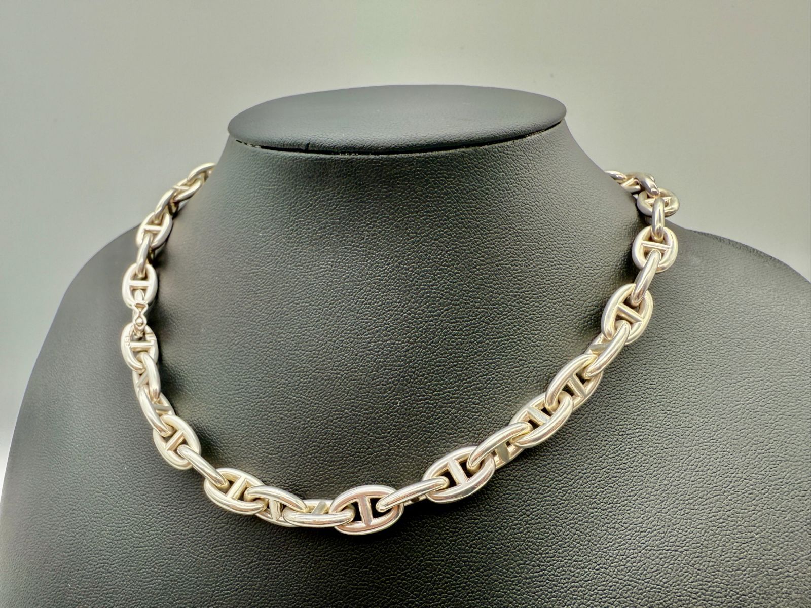 HERMES 【超美品】エルメス シェーヌダンクル ネックレス PM 43コマ