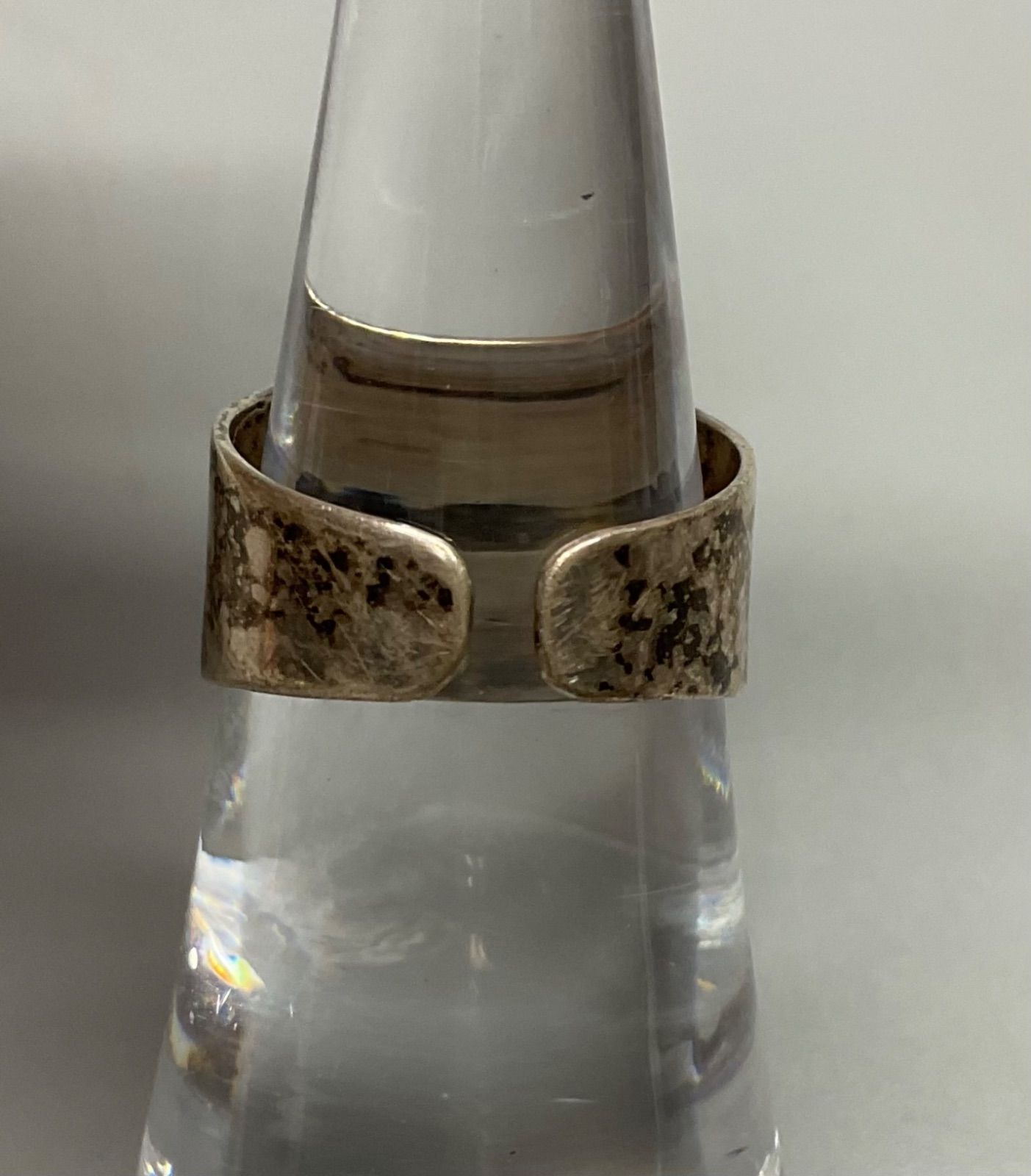 w3 シルバーリング 950刻印 13号〜 サイズ調整 フリーサイズ サーモンピンク 石付き アンティーク ヴィンテージ WWW_SHINETEETH_COM