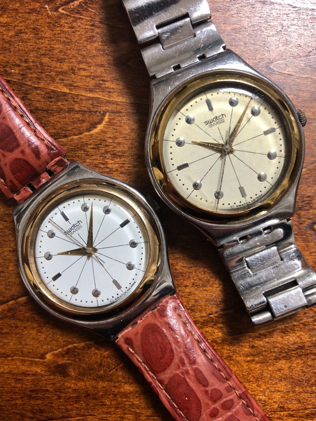 Swatch 変わり文字盤 2本セット 動作未確認 ジャンク スウォッチ