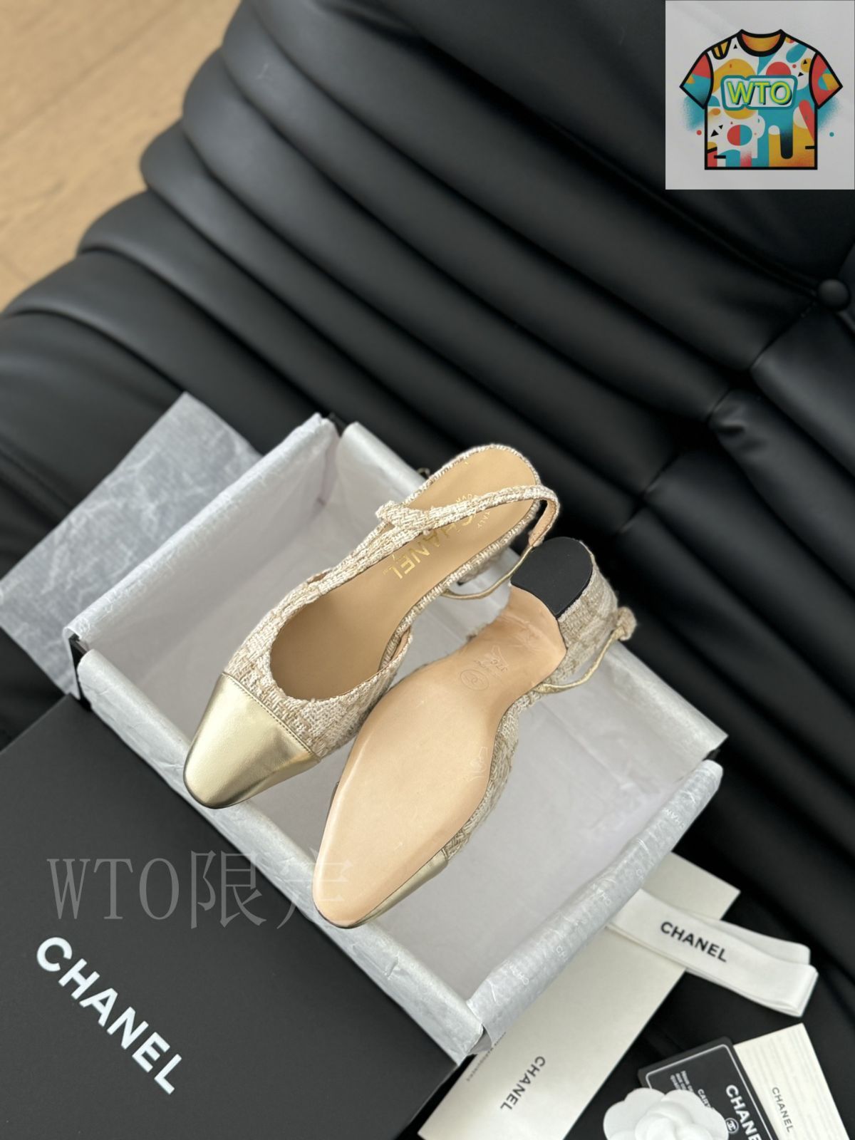 エレガントなパールの輝き♪【CHANEL】 スリングバックサンダル シャネル スリングバック バックレス サンダル16 - メルカリ