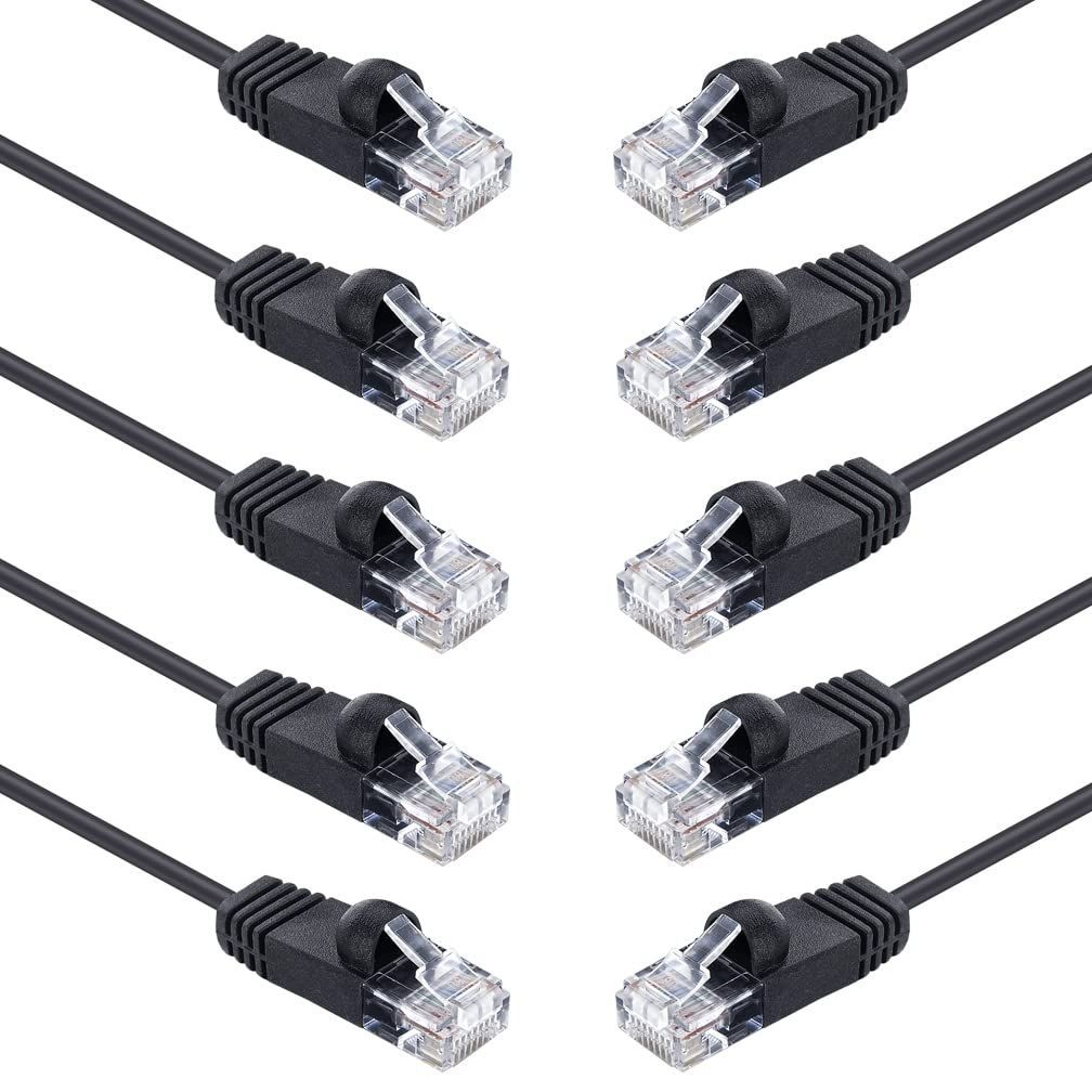 【特価商品】RJ45 CAT6準拠 10本入り コネクタ 非シールド（UTP） イーサネットケーブル 付き CAT6 ネットワークケーブル 0.2~20m選択可 LANケーブル 1m 10Gtek