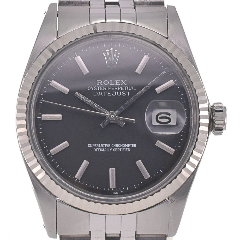 ロレックス ROLEX 1601 オイスターパーペチュアル デイトジャスト K18WGベゼル Cal.1570 自動巻き メンズ良品 A#129644