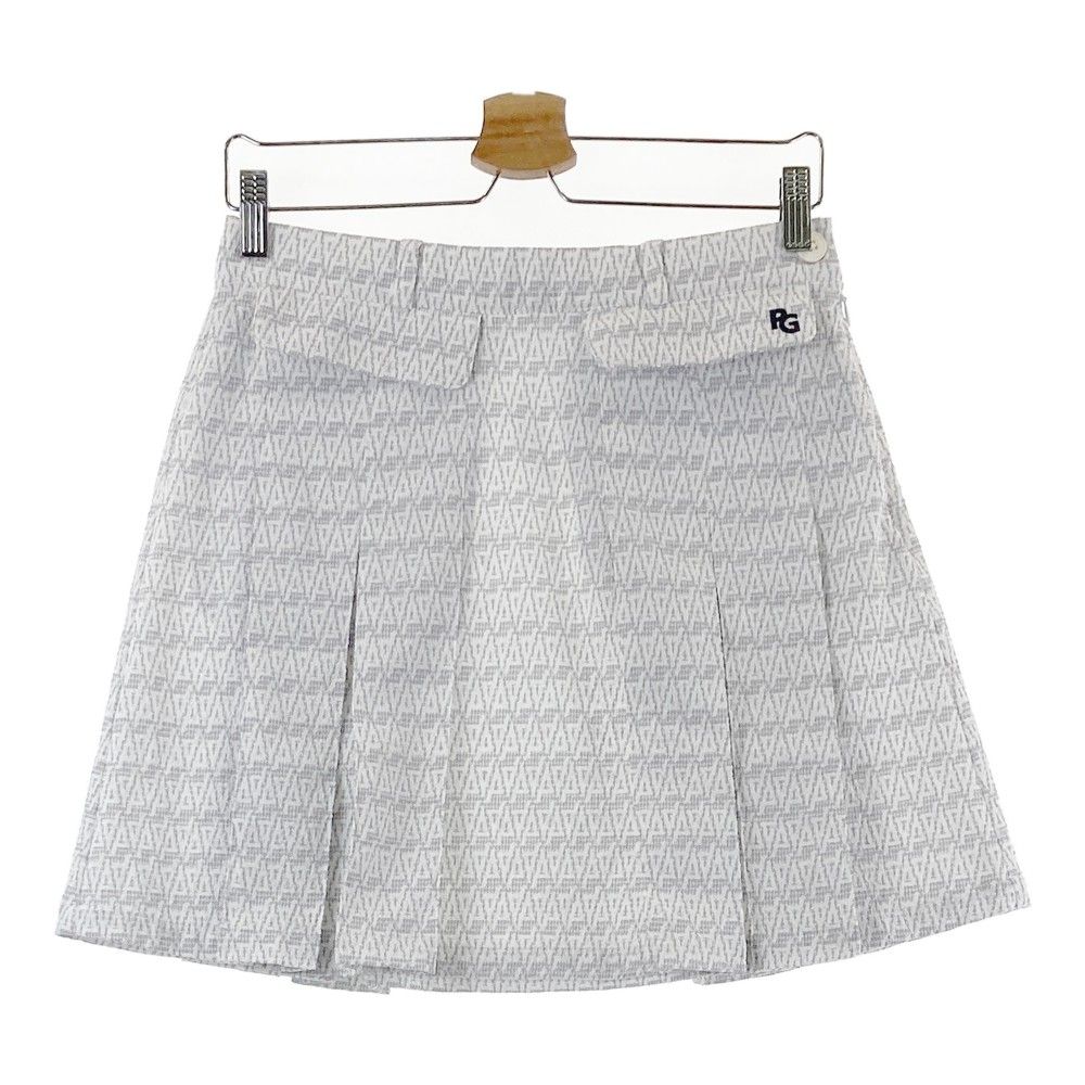 サイズ 1 PEARLY GATES パーリーゲイツ 2025年モデル ボックスプリーツスカート 総柄 グレー系 240101333054 ゴルフウェア レディース ストスト