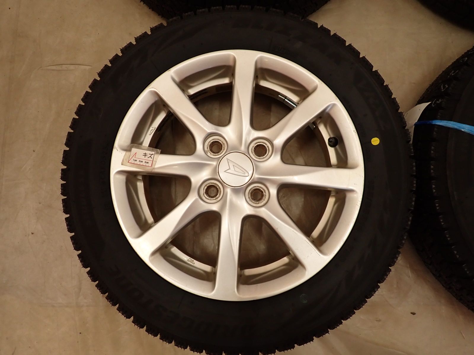 節約 冬 製 4本 会社宛 155 65R14×4.5J 75Q ブリヂストン ブリザック VRX2 ダイハツ純正 アルミ ウェイク タント NO D6273 多彩な品揃え。