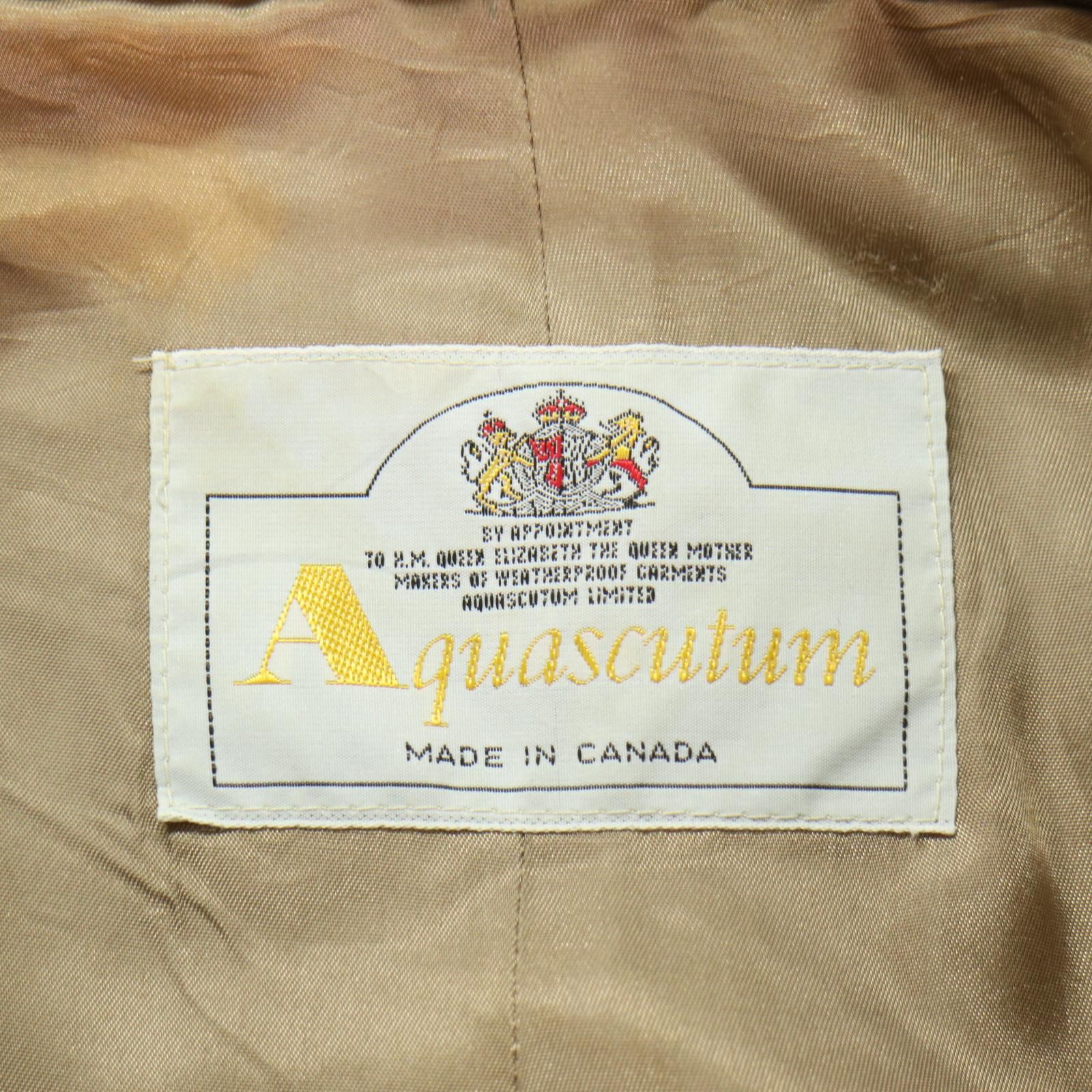80年代 カナダ製 Aquascutum アクアスキュータム ステンカラーコート