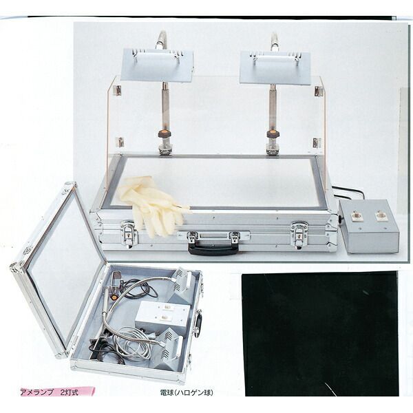 飴ランプ アメランプ]2灯式(風防ガード付き) 収納アタッシュケース付き