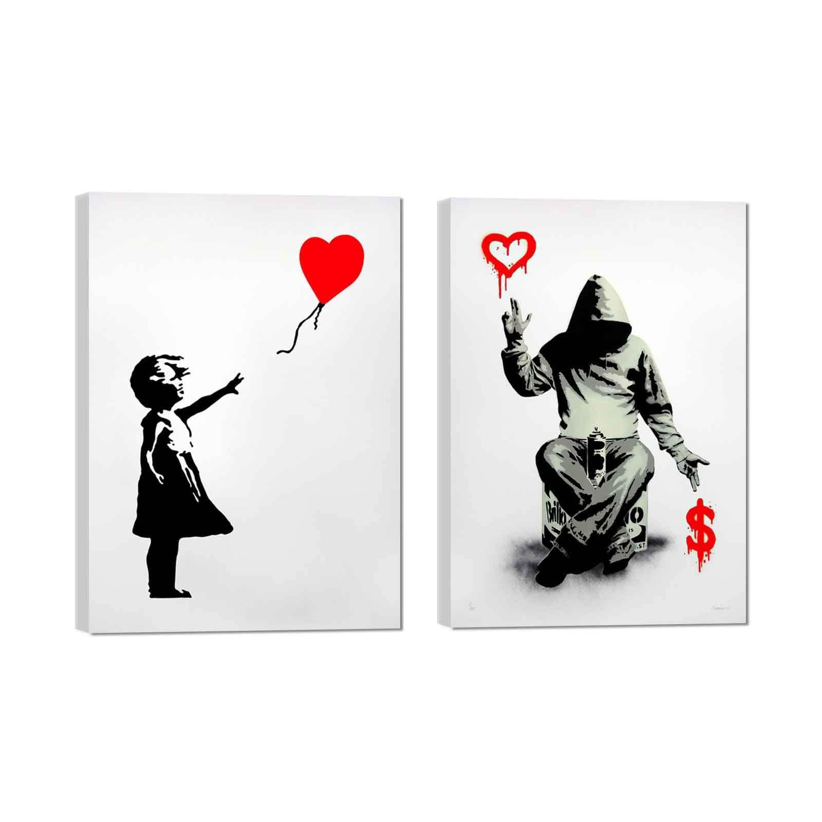 新品 ポスター アートパネル 愛とお金 インテリア Banksy 壁飾り 絵画 壁掛け インテリア バンクシー ポスター バンクシー バンクシー  アートパネル ネズミ 大きい 風船と少女 赤い風船と少女 ソファの背景絵画 木枠付きの完成品 メルカリ