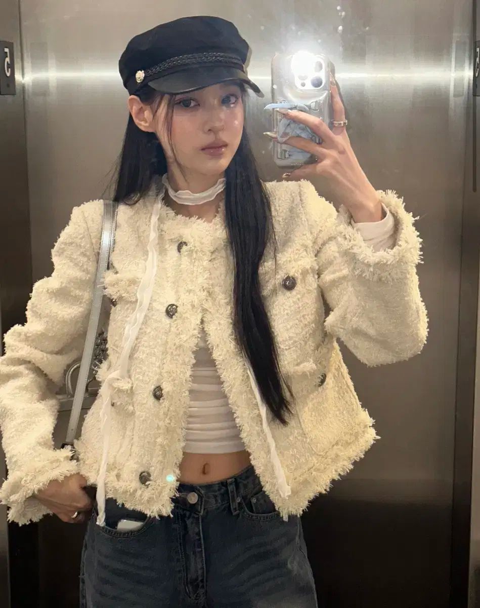 カーキポイント エンティック クロップド ツイード ジャケット