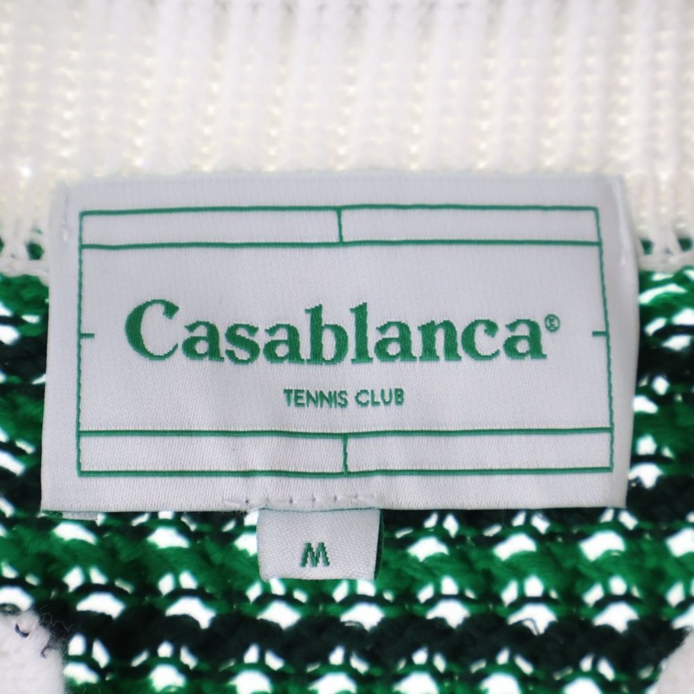 CASABLANCA (カサブランカ) Tennis Club Knit Polo ロゴパッチ半袖