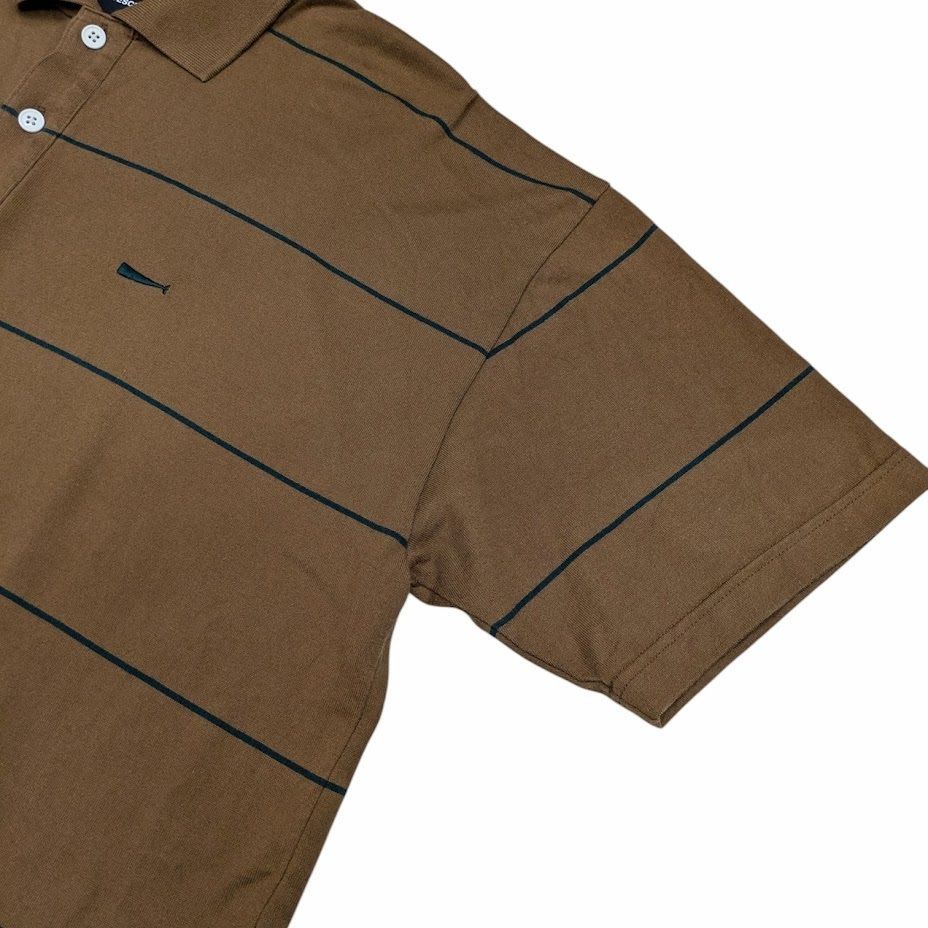 DESCENDANT ディセンダント HORIZONTAL STRIPE POLO SS CACHALOT 刺繍