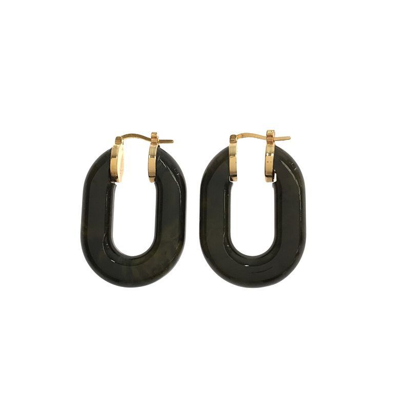 JIL SANDER グリーン フープピアス JIL SANDER ジルサンダー