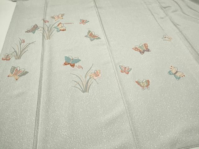 平和屋着物○中国三大刺繍 相良刺繍 総刺繍 訪問着 花蝶文 正絹 逸品