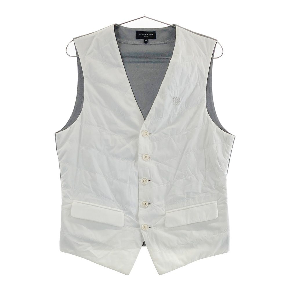 サイズ M ST ANDREWS セントアンドリュース 切替 中綿 ジレベスト グレー系 240101444722 ゴルフウェア メンズ ストスト