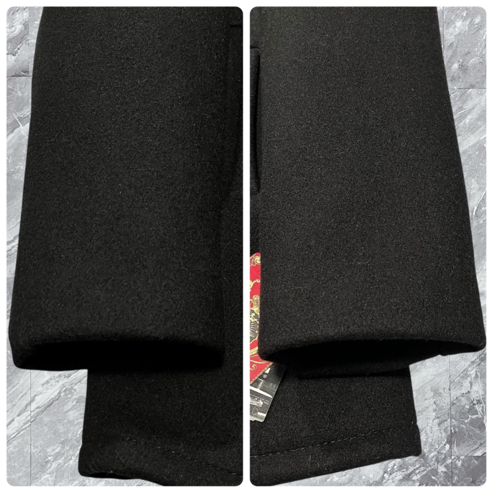 Schott ショット ピーコート Pコート ウール ナイロン ダブルブレスト マリンボタン イカリボタン キルティング 裏地 ブラック 黒色 サイズ34 S相当