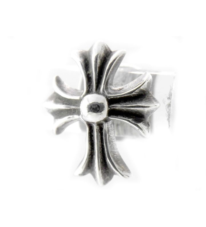 クロムハーツ CHROME HEARTS No2 CH CRS FAT CH クロス ファット スタッド シルバー ピアス 44306
