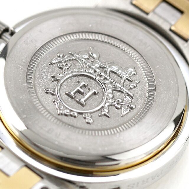 エルメス HERMES 腕時計 レディース CL4.220 クリッパー コンビ