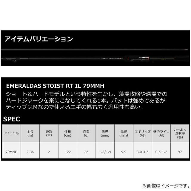 ダイワ 22エメラルダスストイストRT IL 79MMH / エギング アオリイカ