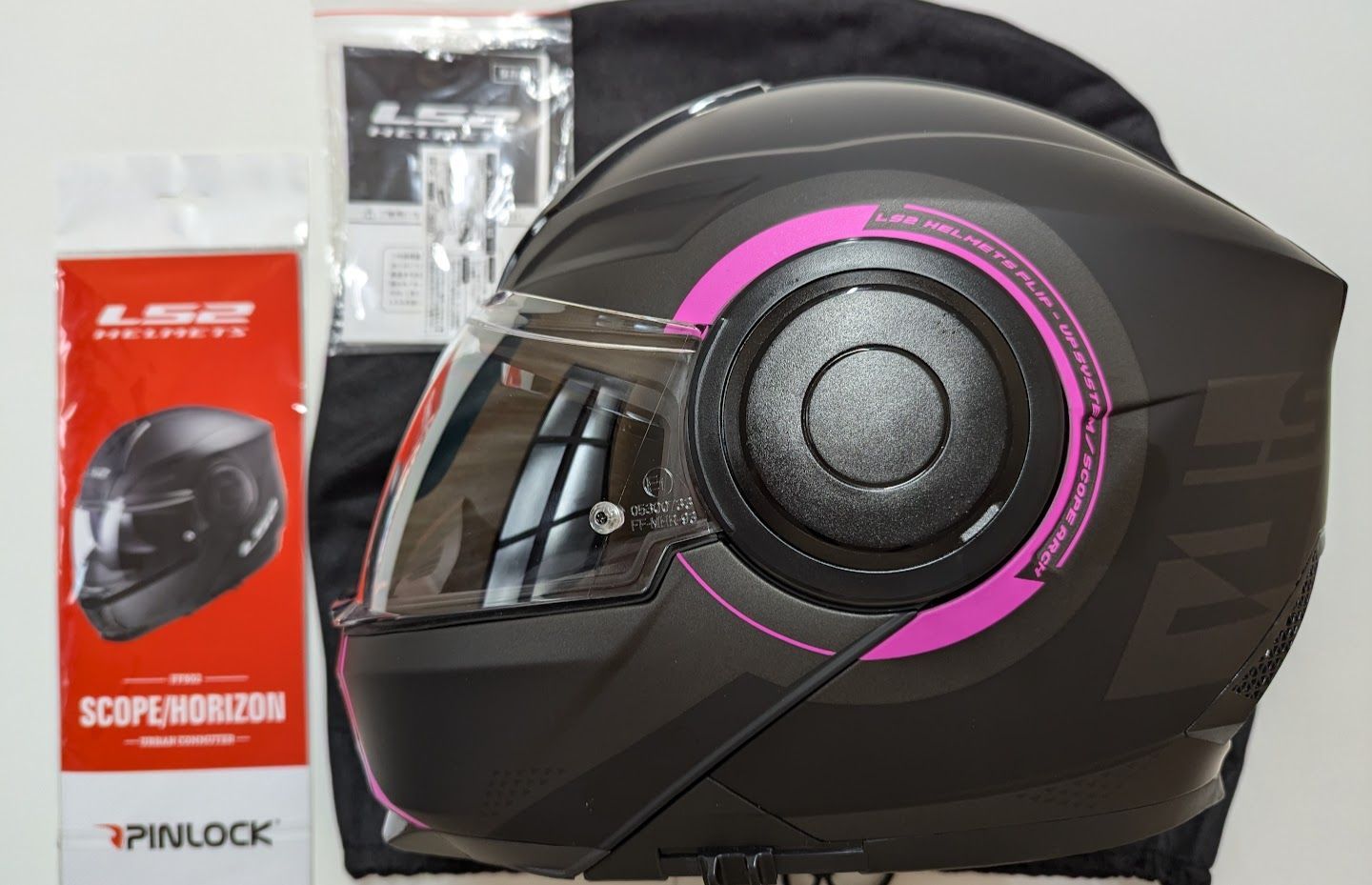 化粧箱なし LS2 エルエスツー SCOPE スコープ システムヘルメット マットチタニウムピンク XXLサイズ