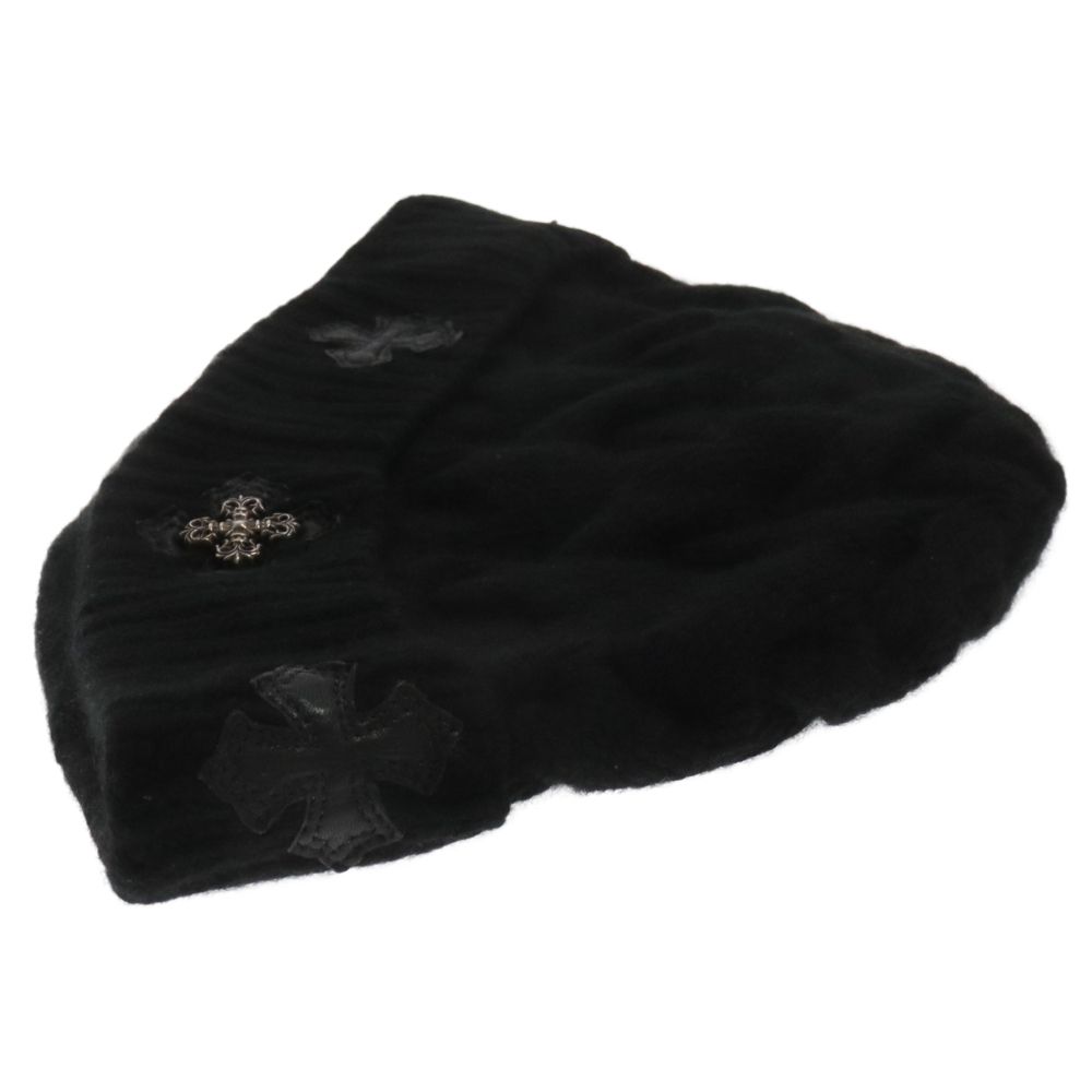 CHROME HEARTS (クロムハーツ) FILIGREE PLS LEATHER PATCH BEANIE