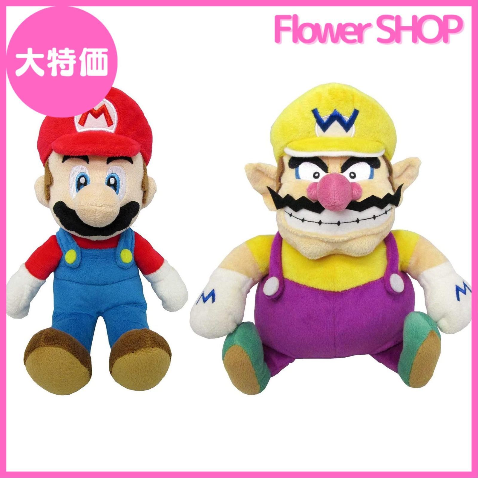 セール中】三英貿易 スーパーマリオ マリオ＆ワリオ(S) ぬいぐるみ ２種セット【高さ約24cm・約25cm】 ALL STAR COLLECTION  - メルカリ